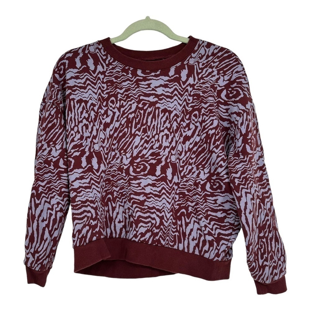 Madewell (Re)sourced Cotton Oversized Sweatshirt in Tigerized Print Size XS